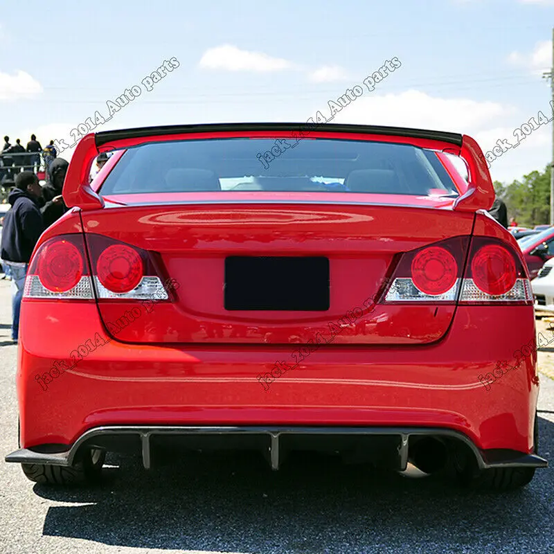 Комплект задних диффузоров для Honda Civic 2006 2007 2008 2009 4 FD2R из настоящего углеродного