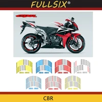 motorcycle front and rear wheels edge outer rim sticker reflective stripe wheel decals for honda cbr
