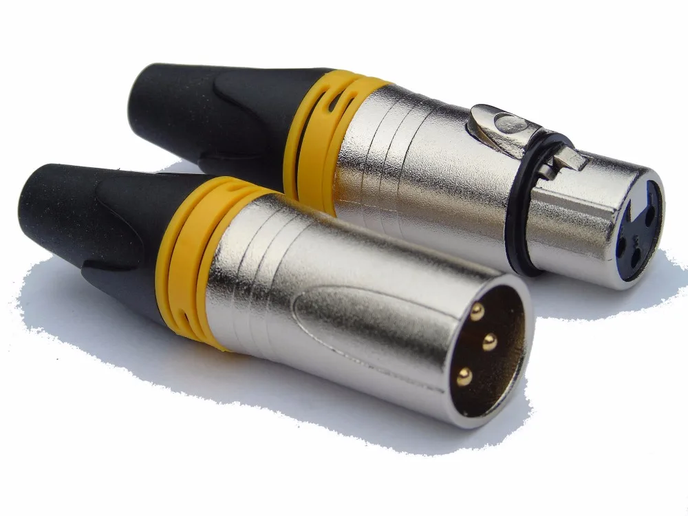 100 шт./лот xlr соединительные аксессуары с оранжево-желтым кольцом без оболочки |