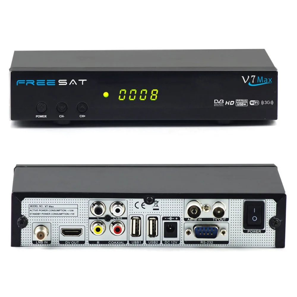 Новые оригинальные freesat V7 MAX 1080 P Full HD DVB-S2 Цифровой Спутниковые антенны |