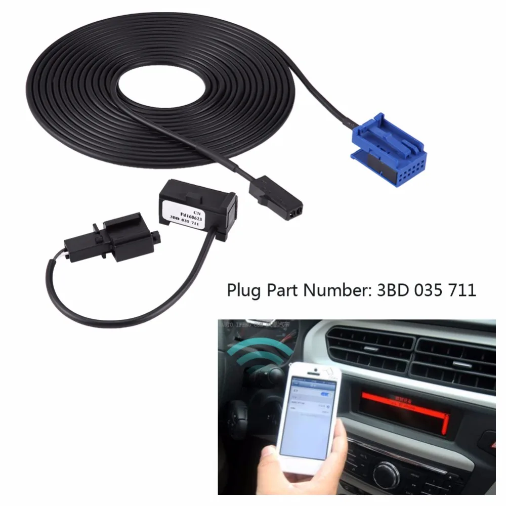 Комплект проводов Bluetooth для микрофона VW Peugeot 307 308 Citroen C4 C3 C5 RD45 CD-плеер