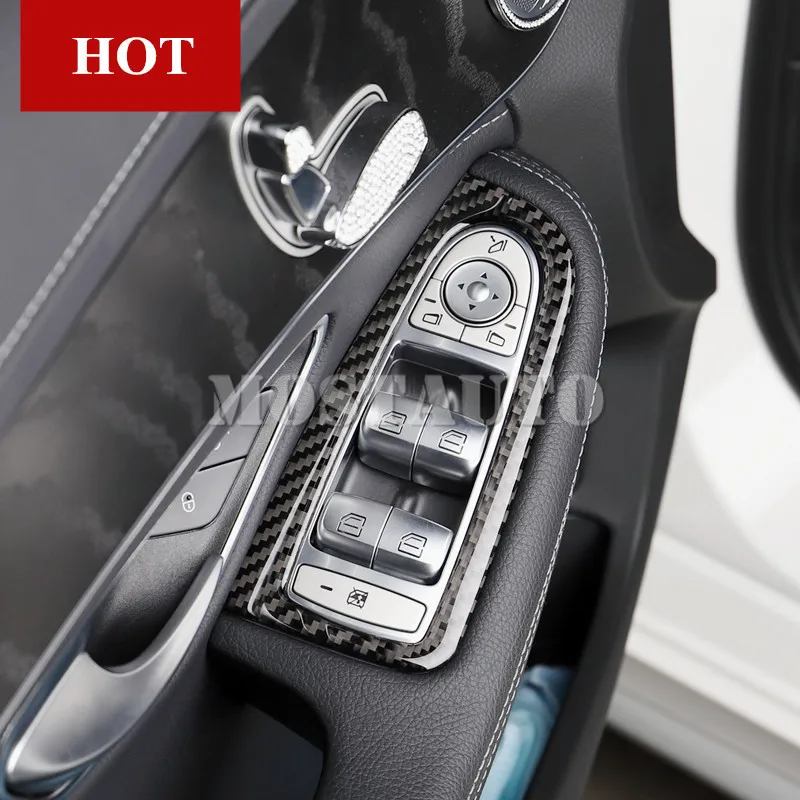 4 шт. накладки на дверь и окно из углеродного волокна для Benz C Class W205 S205 2014