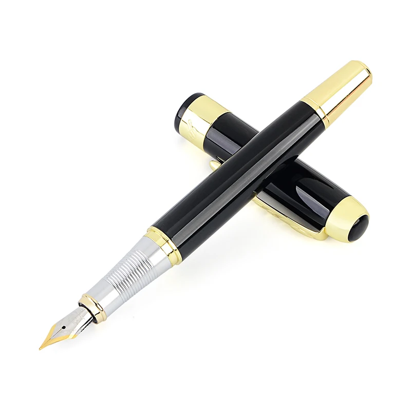 

New Brand Iraurita Fountain Pen Metal Golden Silver Stainless Office Writing Ink Pens Nib Gift School Stationery Supply