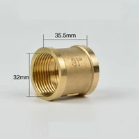 dn25 g 1 bsp female coupling brass pipe fitting connector plumbing adapter length 35 5mm