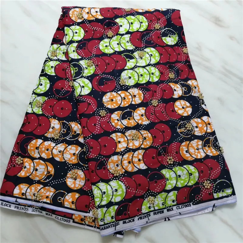 Роскошный дизайн бисером африканский восковой материал камень JAVA Воск принты