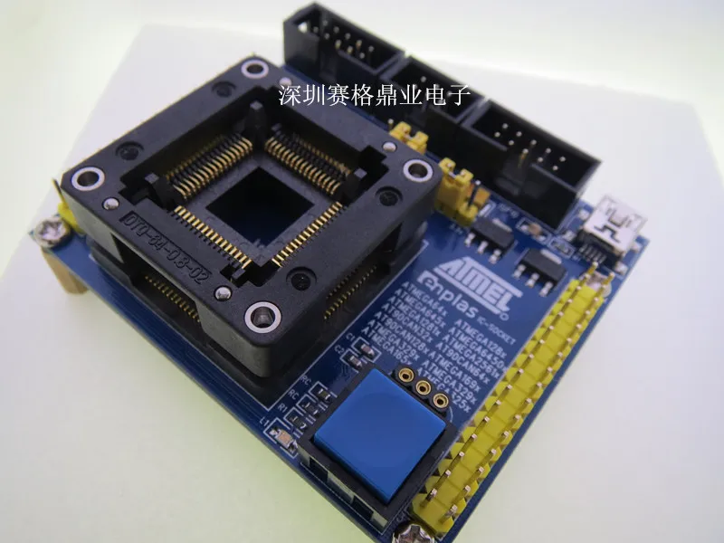 Оригинальное тестовое сиденье ATMEL IC ATmega329/mega165/mega326/mega164 зажигающий адаптер для