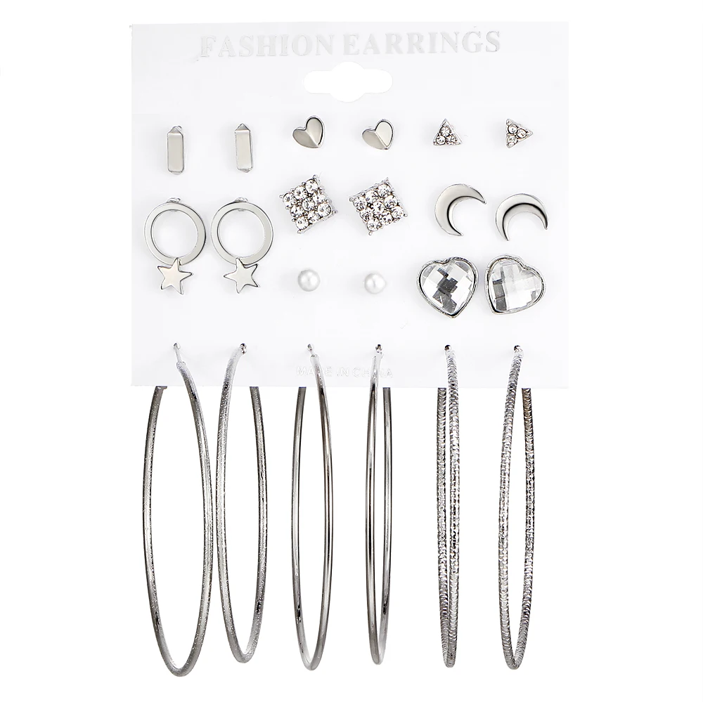 Женские серьги гвоздики с жемчугом 6 Пары/компл.|colorful stud earings|stud earringsstud earrings for women |