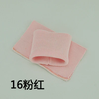 Розовый DIY 8*9 см утолщаются вязать ребра ткань манжеты пара, пальто хлопок стрейч мягкие запонки 1 пара Толстые ребристые манжеты - Цвет: Розовый