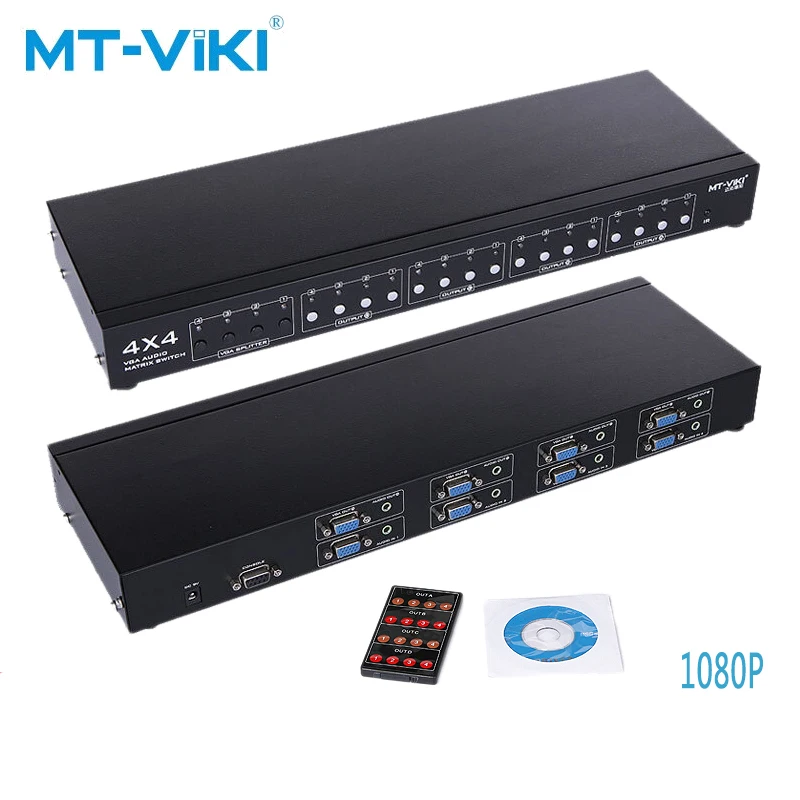 MT-VIKI VGA матричный коммутатор 4 в дополнительный выход Автоматический