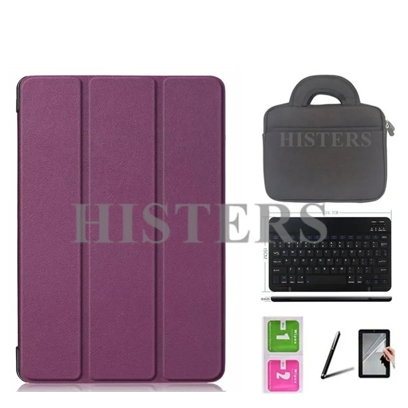 BBK10-PR 6-в-1 Для lenovo Tab P10 TB-X705F TB-X705L-Tri-Folding печатных Smart Cover чехол+ Bluetooth клавиатура+ сумка+ стилус+ Защитная пленка на экран+ влажные салфетки - Цвет: BBK10-PR