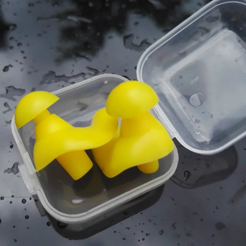 1 Pair Soft Ear Plugs Environmental Silicone Waterproof Dust-Proof Earplugs Diving Water Sports Swimming Accessories