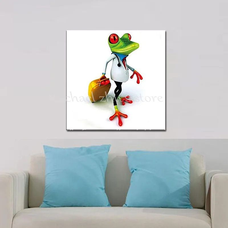 Картина маслом на холсте с животными ручная роспись|frog oil painting|oil paintingpaintings on canvas |