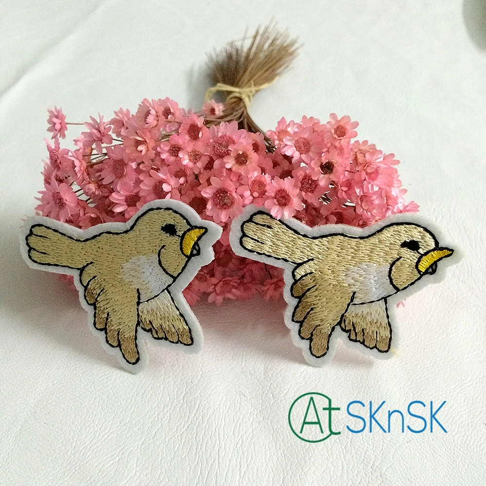 

150 pcs/lot Birds embroidered cloth patch Clothes diy decorative stickers affixed adhesive accessories iron A2