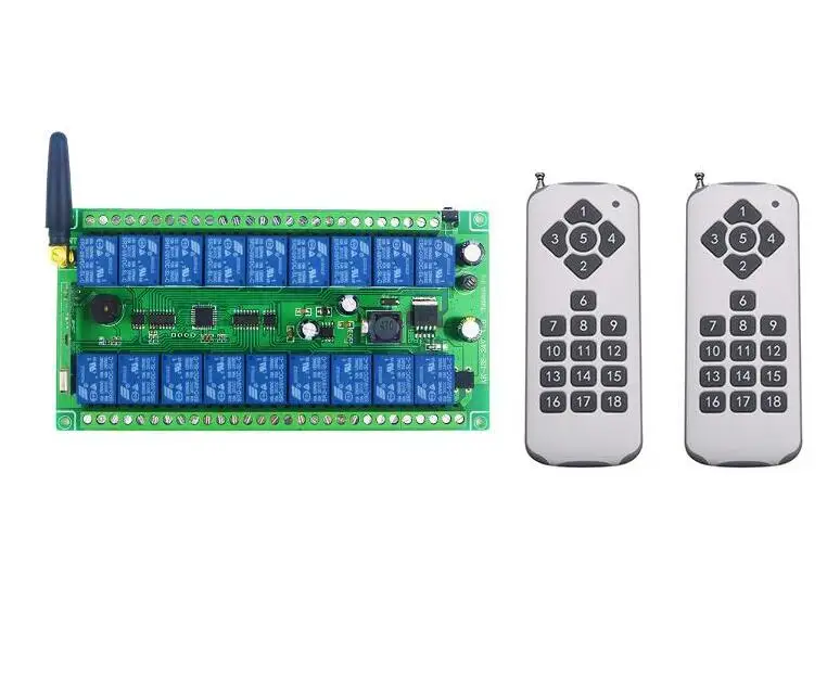 DC 12V 24V широкое напряжение 18 CH 18CH RF беспроводная версия приемник передатчика 315mhz