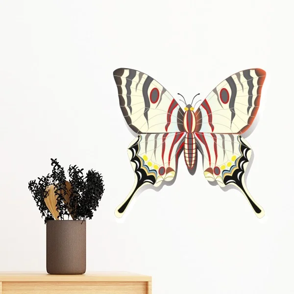 Красочные крылья бабочки образец бледно-розовый и красный съемные настенные