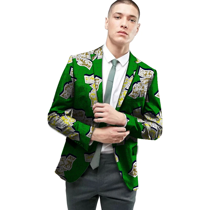 Fashion Africa Print Men Suit Jacket African Festive Blazers For Wedding Dress Customize Man's Of Costume | Мужская одежда
