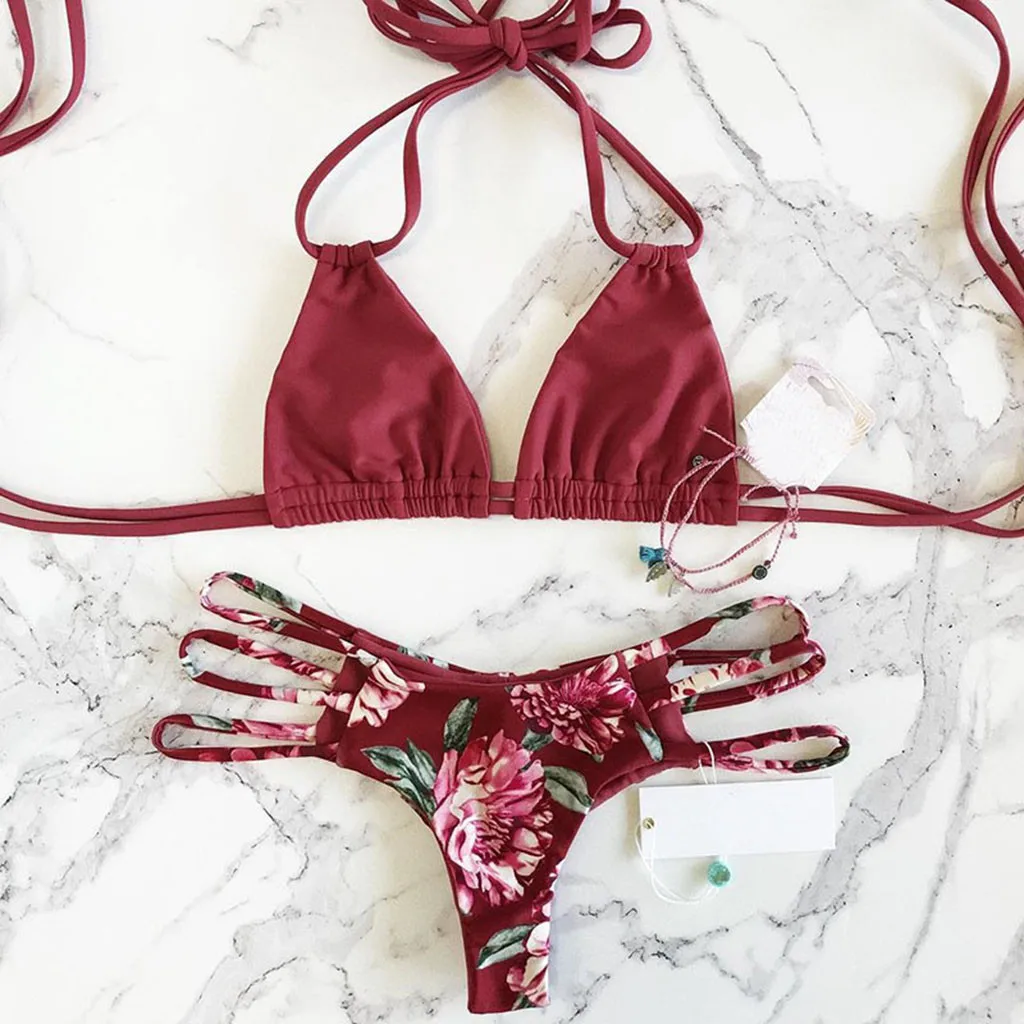 Новинка 2019 женская модная летняя пляжная одежда купальник Женский комплект