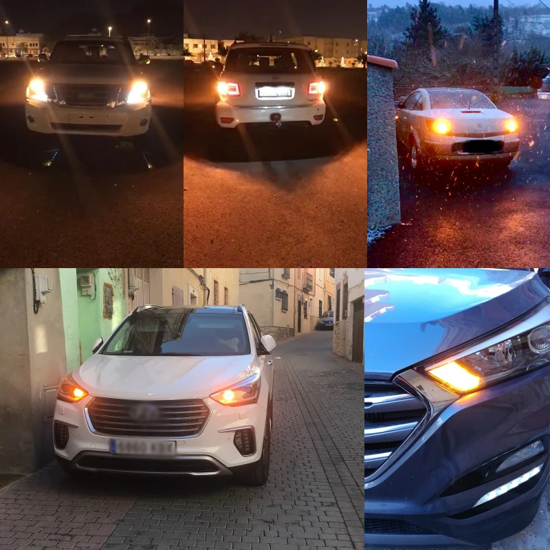 Оптовая продажа (10 шт.) светодиодный CANBUS 1156 BAU15S PY21W BA15S P21W T20 7440 Лампа для автомобиля