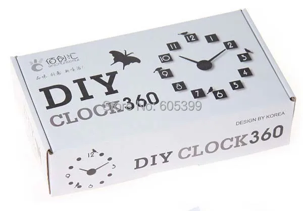 DIY 3d desk clock Fashion make A alarm mute electronic decorative home large wall your own modern design | Дом и сад