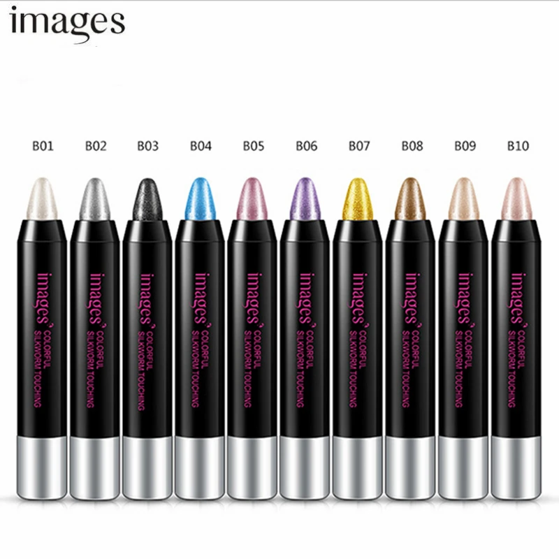 Изображения макияж хайлайтер тени для век Карандаш мерцающий блеск Тени набор