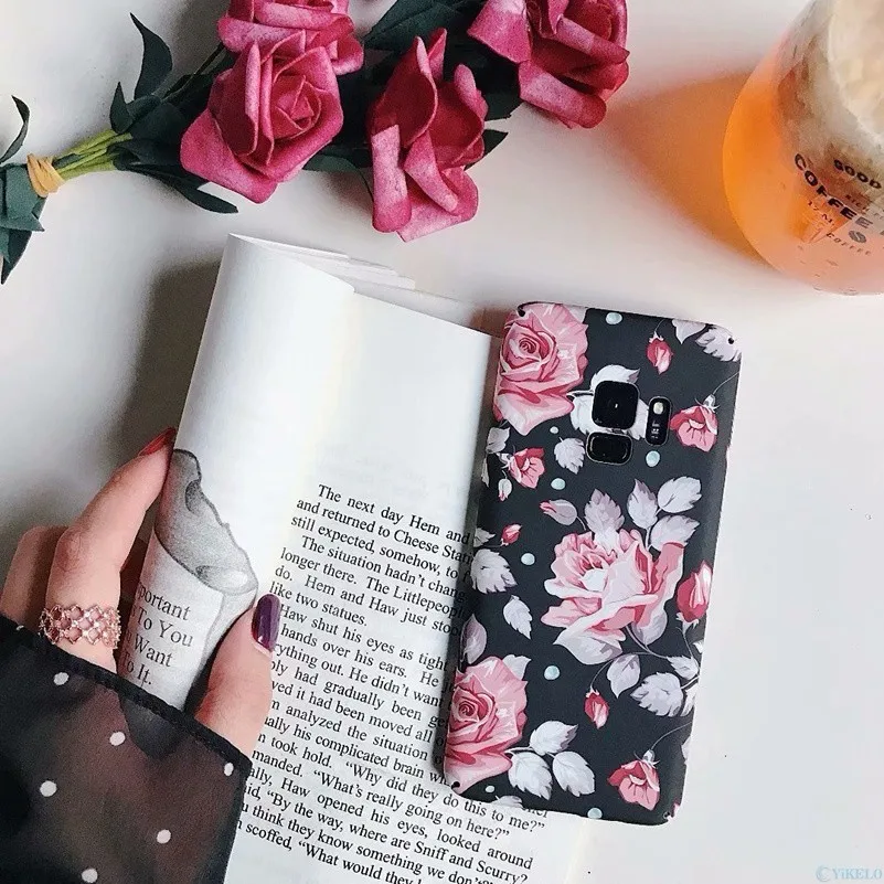 Flower A Мраморный чехол для телефона samsung Galaxy S7 Edge S8 S9 S10 Plus e Note 8 9 Note9 S10e S9+ жесткий чехол с рисунком - Цвет: Flower A