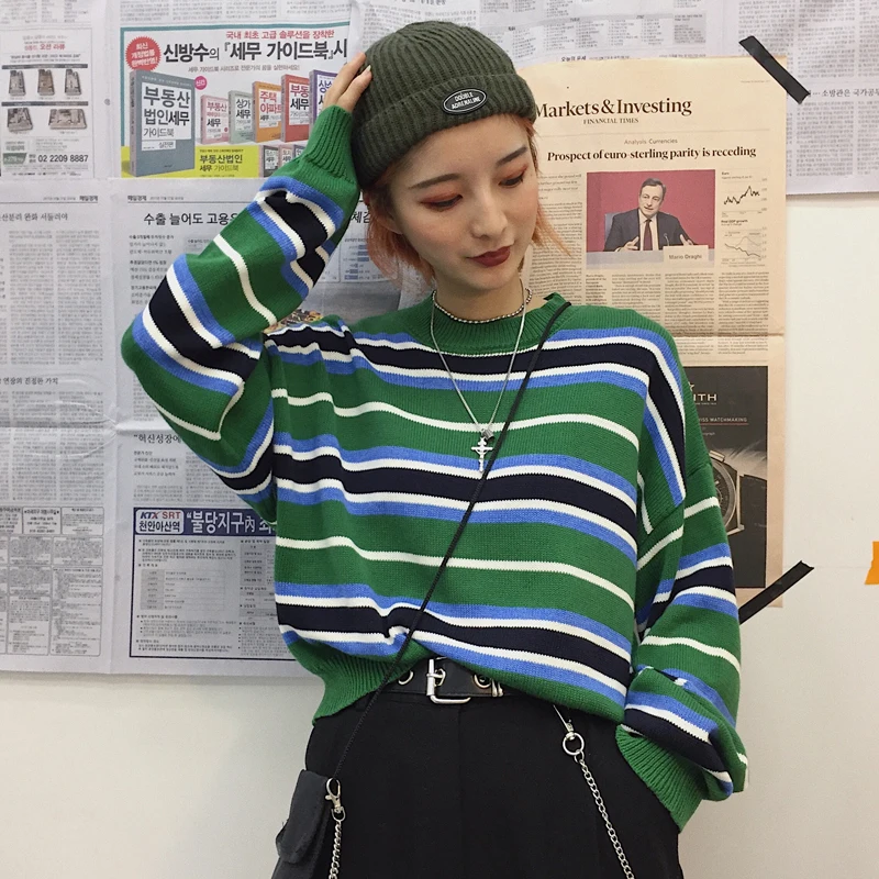 Женская одежда осенняя уличная новинка ulzzang корейская мода Харадзюку Свободный