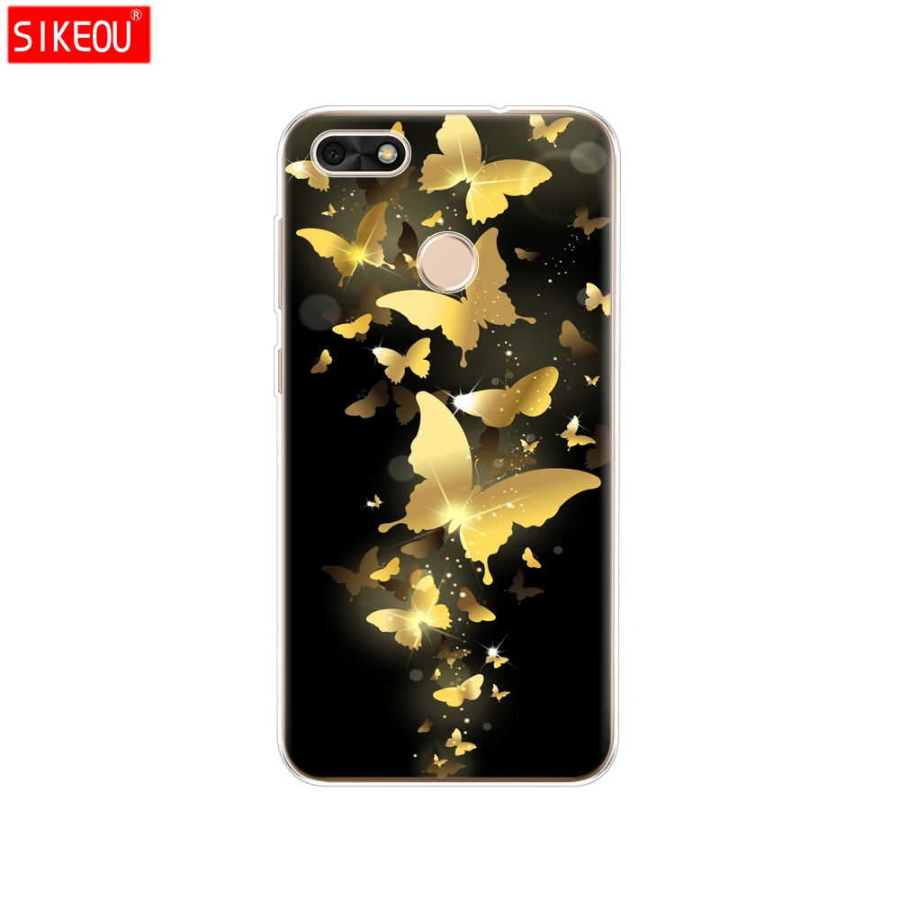 12066 Силиконовый чехол 5," huawei P9 Lite Mini, Мягкий ТПУ huawei Nova lite SLA-L22 чехол для задней панели huawei Y6 Pro чехол с котом и цветами - Цвет: 12066