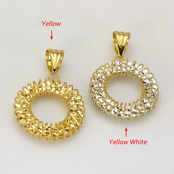 Yellow 1 шт., подвеска из настоящего золота 18 К, белое золото, розовое золото, подвеска на удачу,, для женщин и девушек, лучший подарок, хит - Цвет камня: Yellow