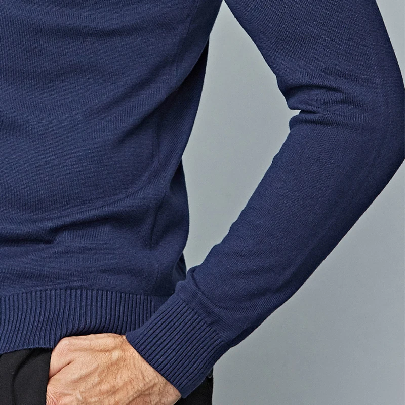 Свитеры для женщин мужской простой Стиль одежда с длинным рукавом Slim Fit трикотаж