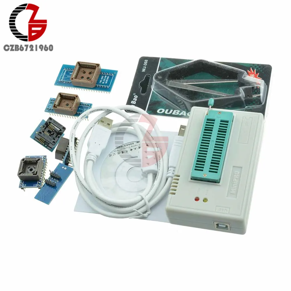 1 компл. 13000 IC TL866CS программатор USB 2 0 EPROM FLASH BIOS 6 адаптер PLCC TL866A Программирование