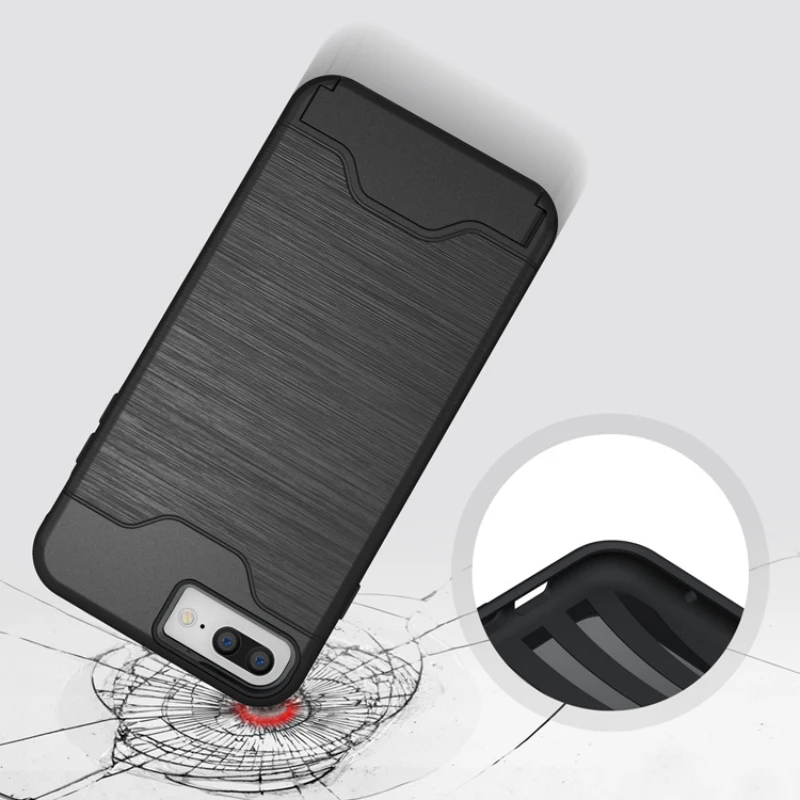 TANZ Armor вместительная Кредитная карта чехол для iPhone 7 plus 6X6 Plus 6 SPlus Слот Бумажник ID