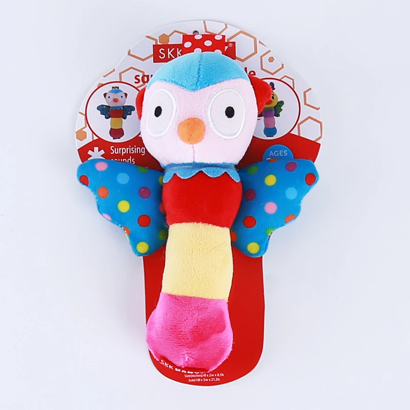 Cartoon Rattle Stick Bar Newborn Baby Infant Hand Bell Handbell Sound Spin Kids Toy Early Education Squeaker 0-12 Months | Игрушки и