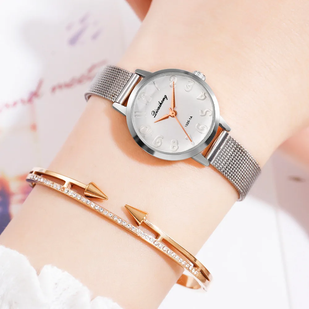 Женские часы люксовый бренд с сетчатым ремешком женские кварцевые 2019 спортивные