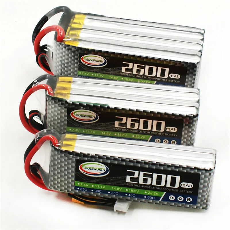 Аккумулятор Lipo 6S 22 2 в 2600 мАч 40C для радиоуправляемого вертолета автомобиля лодки