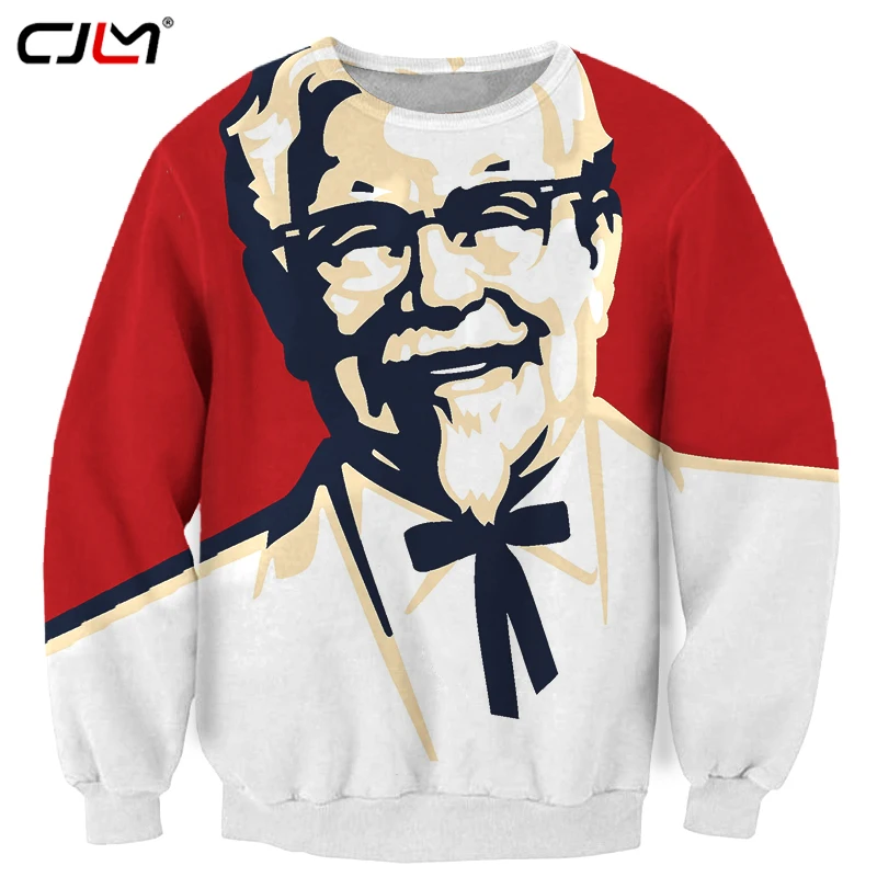 CJLM 2018 модная весенне-осенняя мужская толстовка с 3d рисунком KFC толстовки