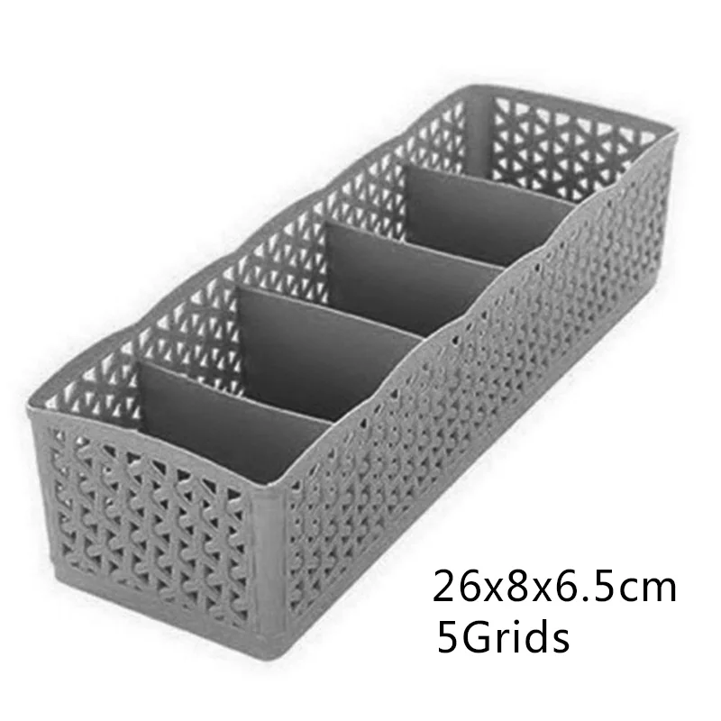 Plastic grey Urijk 4 шт. коробки для хранения галстуков носки шорты бюстгальтер нижнее белье разделитель ящик с крышкой Шкаф Органайзер Ropa Interior Organizador - Цвет: Plastic grey