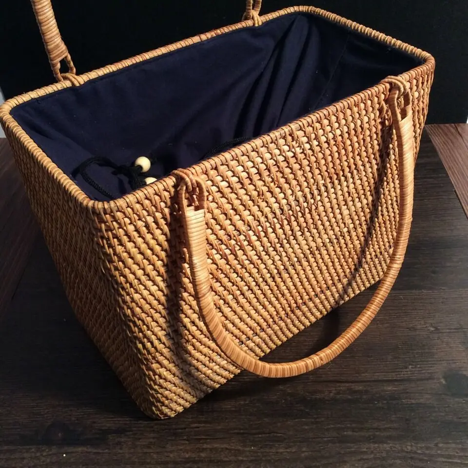 Дропшиппинг 2018 женские сумки из ротанга летняя пляжная сумка для женщин ручной