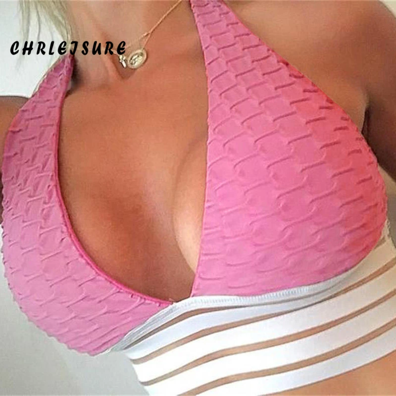 Женское хлопковое нижнее белье CHRLEISURE однотонное пикантное с V образным вырезом и