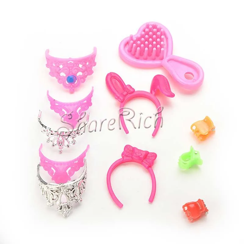 Игрушки аксессуары сумки Ожерелье расчески обувь серьги для Барби Куклы детский