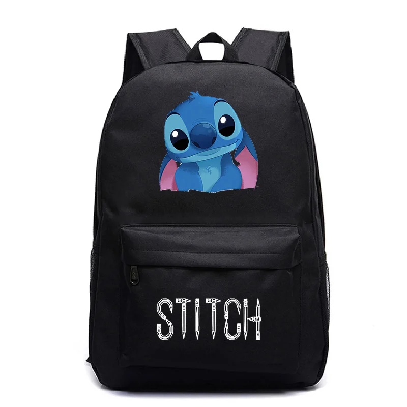 Рюкзак Kawaii Stitch для подростков школьный ранец мультяшный шитье милый дорожный