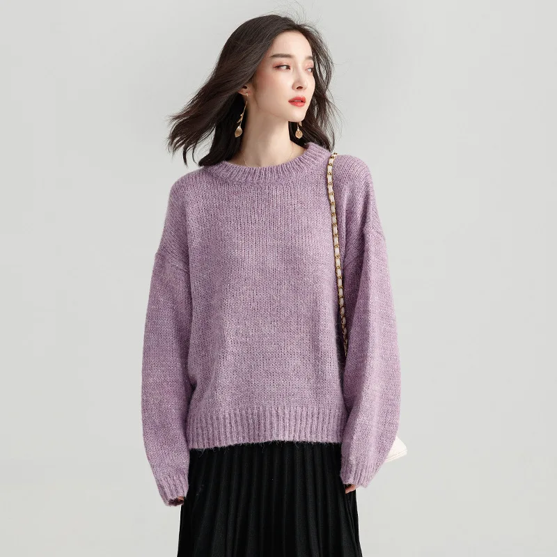2020 Winter Plain Loose Sweater Women Top Pullover Casual Womens Sueter Mujer Outerwear Korean Woman Clothes RWC185037 | Женская одежда