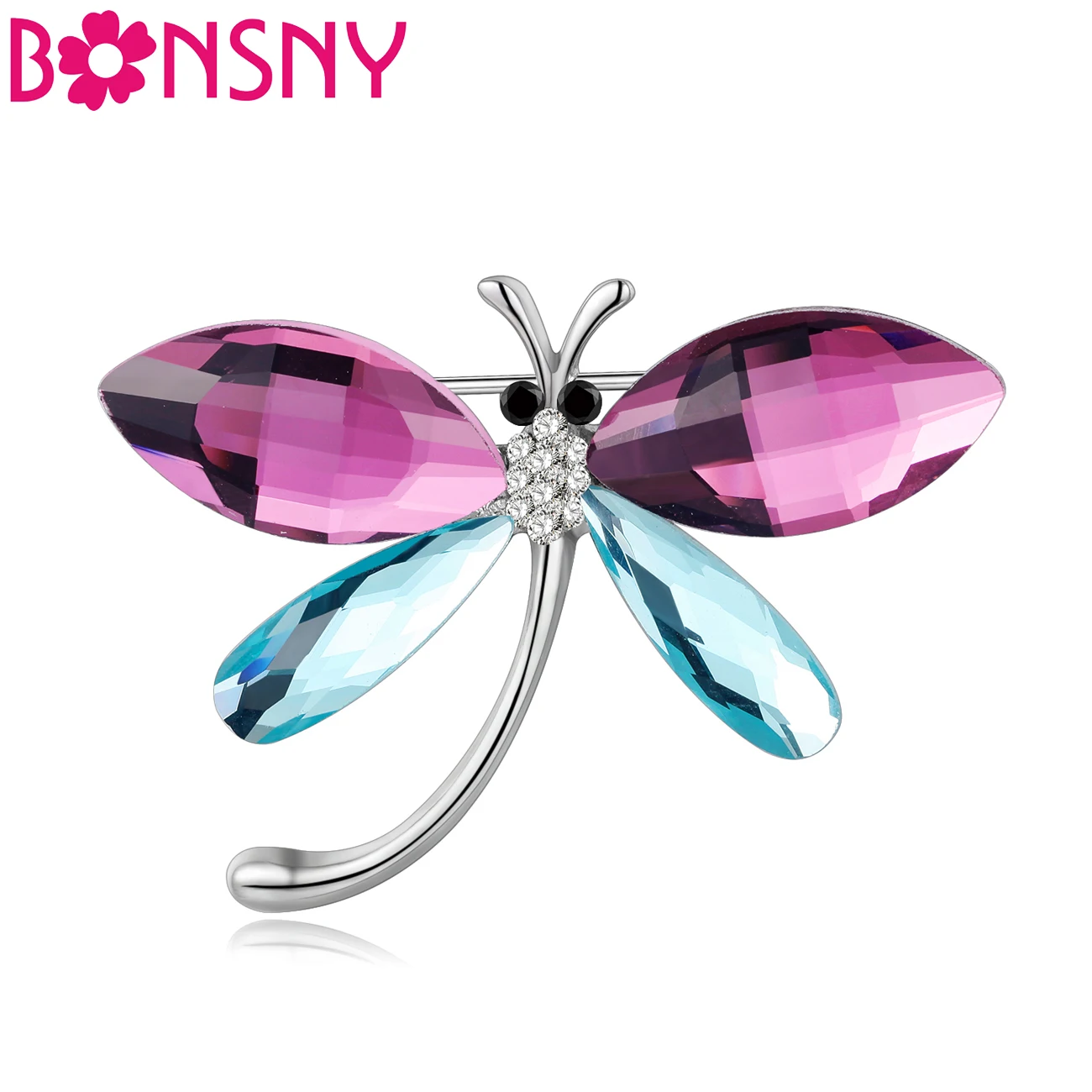 Женская Брошь в виде стрекозы с кристаллами|dragonfly brooch|crystal dragonfly broochbrooches for women |