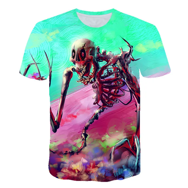 Летние лучшие продавцы Клоун Футболка Мужская Череп хип хоп футболка цветок