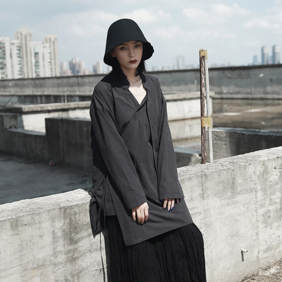 Ходить в темно осень 2017 г. Для женщин новая мода простой Дизайн винтажные высокое