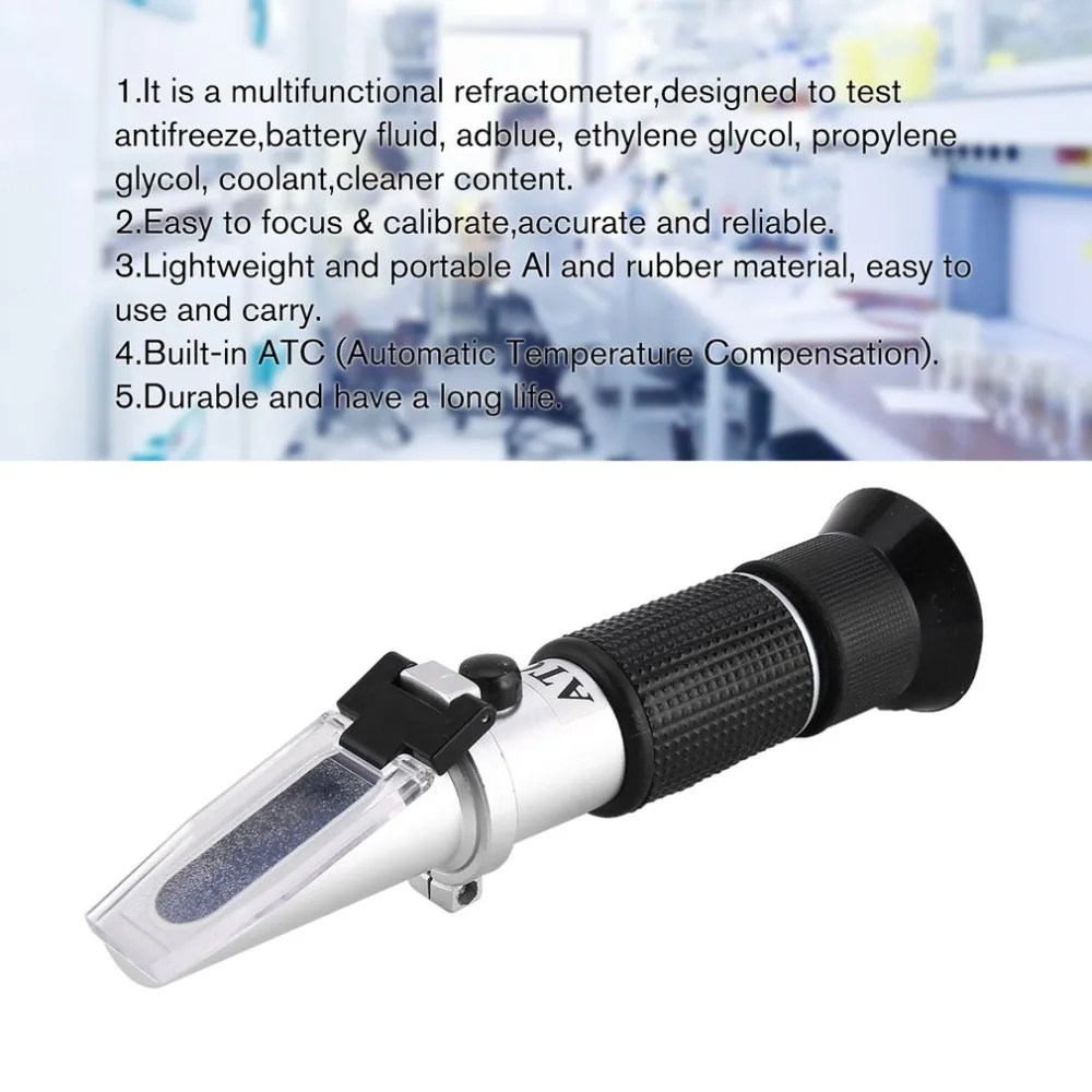 Handheld Refractometer Adblue Ethylene Glycol Antifreeze Battery Fluid Content Coolant Cleaner Meter Mini ATC Measuring Tester |