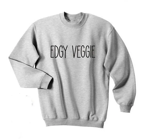 Вегетарианская рубашка свитшот с круглым вырезом унисекс|sweatshirt outfits|crewneck