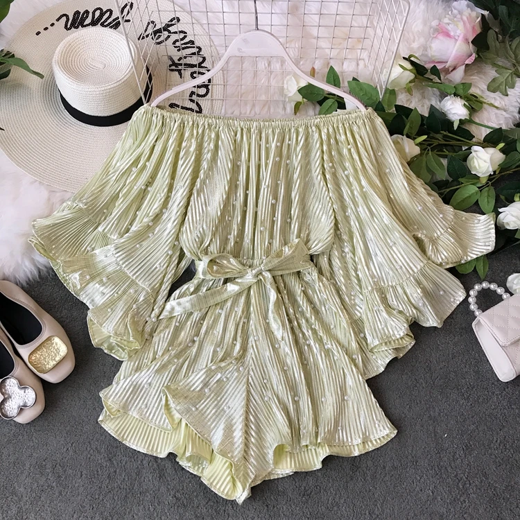 2019 новые модные женские комбинезоны сексуальный летний вырез на плече с