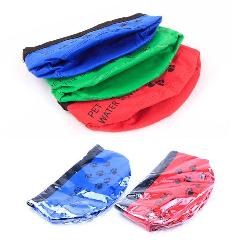 Складная поилка для кормления домашних питомцев чаша из ткани Оксфорд с водой