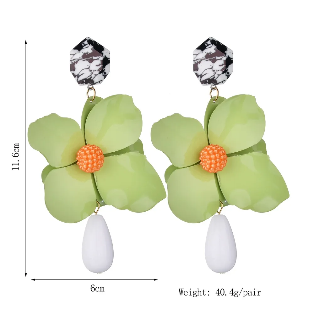 Романтические цветные серьги с цветком hyperbole модные яркие сексуальные