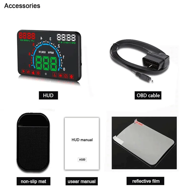 GEYIREN HUD E350 5,5 'HUD Автомобильный дисплей Авто OBD2 сигнализация скорости светодиодный проектор на ветровом стекле диагностический инструмент Автомобильная электроника